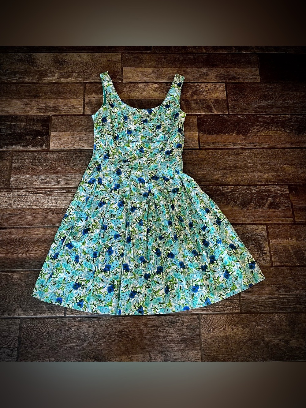 Vintage R&K Originals blue floral dress 10